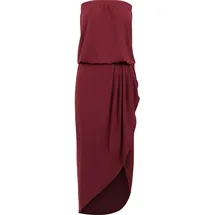 URBAN CLASSICS Vicoe Bandeau Kleid Bordeaux XS