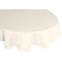 Tischdecke WIRTH "NEWBURY" Tischdecken Gr. B/L: 120 cm x 160 cm, oval, beige (creme) Tischdecken oval