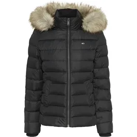 Tommy Jeans Daunenjacke TOMMY JEANS "BASIC HOODED DOWN JACKET", Damen, Gr. XS (34), schwarz, Web, Obermaterial: 100% Polyester.