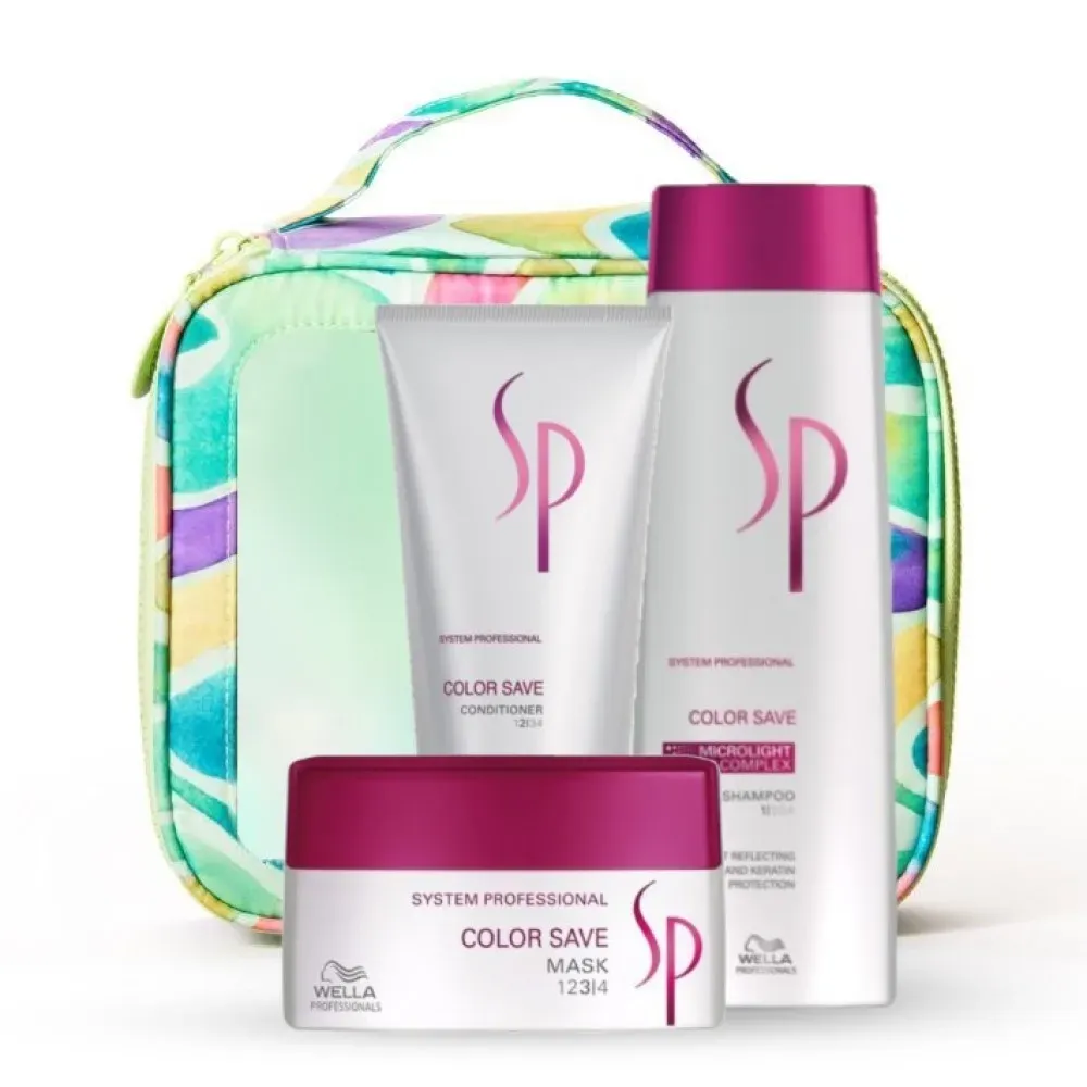 Wella SP System Professional Color Save Geschenkset Shampoo 250ml + Conditioner 200ml + Mask 200ml + Kosmetikbeutel gratis