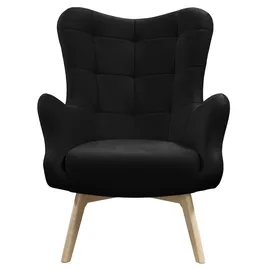 lookway Relaxsessel gepolstert 80 x 105 x 86 cm Schwarz