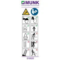 Günzburger Munk Hinweis-Aufkleber für LKW-Aufstiegsleiter Aufkleber 19020
