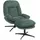 Mendler Relaxsessel HWC-P32 Chenille 80 x 96 x 80 cm Grün mit Hocker
