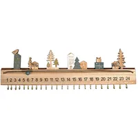 46556000 Adventskalender Holz Holzleiste 40 x 35 x 12 cm 2 montierte Wandaufh...