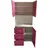 Hti-Living Kinderkleiderschrank HTI-Living 80 x 180 x 40 cm MDF pink-weiß