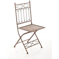 TPFGarden Gartenstuhl, Braun, Metall, 40x39x95 cm, Gartenmöbel, Gartenstühle, Gartenstühle