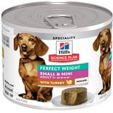 Hill's Science Plan Perfect Weight Adult Small & Mini Mousse Truthahn Hundefutter nass