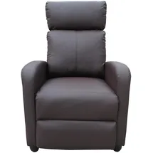 Hti-Living Relaxsessel Corrado Kunstleder 67 x 100 x 85 cm Braun