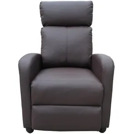 Hti-Living Relaxsessel Corrado Kunstleder 67 x 100 x 85 cm Braun