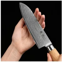 Wakoli Olive 3er Damastmesser-Set – Profi Küchenmesser Set aus