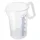 Thermohauser Messbecher m. geschlossenem Griff, 500 ml, Kunststoff PP, blaue Skala in Litern und Millilitern 8300040083 Transparent