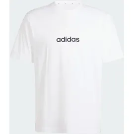 adidas Essentials Linear Single Jersey T-Shirt White / Black XL