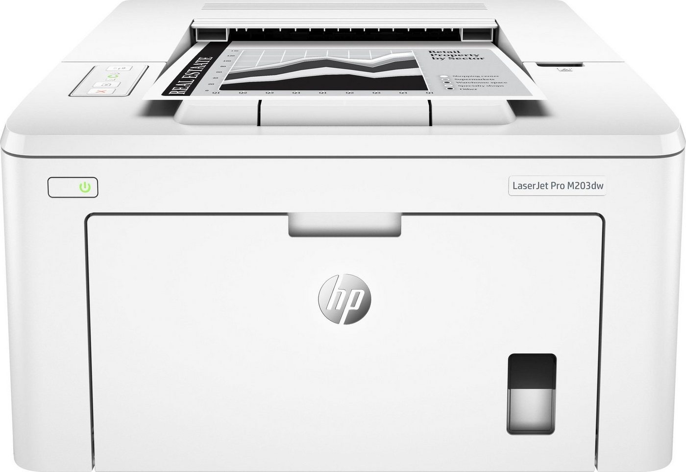 HP LaserJet Pro M203dw Laserdrucker, (WLAN (Wi-Fi), HP+ Instant Ink kompatibel) weiß
