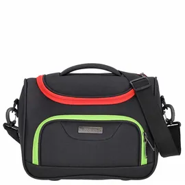 kenorada Beautycase SoftLITE | Reise Kulturtasche für unterwegs | praktische Aufteilung, Vier Fächer und Schlaufen | Abnehmbarer Schultergurt | auf Trolley aufsteckbar (Bunte Ecken, Kosmetikkoffer)