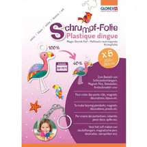Glorex  Schrumpffolie A4 transparent 5 Bogen
