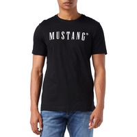 MUSTANG Herren Style Alex C Logo Tee T-Shirt, Black, S