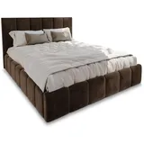 masseno Polsterbett, Braun, Holz, 140x200 cm, Schlafzimmer, Betten, Polsterbetten