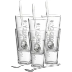 Ritzenhoff & Breker Latte Macchiato Gläser + Löffel Lena 350 ml 6er Set