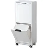 KESPER Univeralschrank mit Mülltrennsystem 36 x 24 x 94 cm Weiß