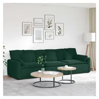 vidaXL Modulares Sofa mit Kissen Dunkelgrün