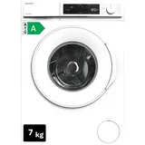 Sharp ES-NFA714WWNNA-DE Waschmaschine Frontlader, 7 kg, 1400 U/min, Energieklasse A, AllergySmart, AquaStop, Inverter-Motor, LED-Display, Weiß