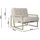 S-Style Loungesessel Tampa Bouclé 84 x 81 x 89 cm Beige/Gold