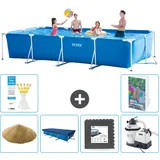 Rechteckiger Frame Pool - 450x220x84 Cm - 7-teilig  S6