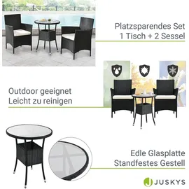 Juskys Bayamo Set 3-tlg. schwarz/grau