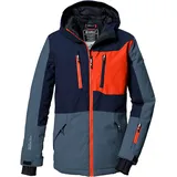 KILLTEC Jungen Skijacke/Funktionsjacke mit Kapuze und Schneefang KSW 397 BYS SKI JCKT, dunkelnavy, 128,