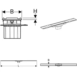 Geberit Duschrinne 154458001