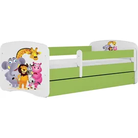raumhirsch furniture Kinderbett Zoo 80 x 180 cm Holzwerkstoff grün