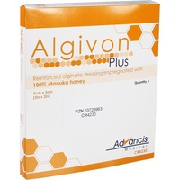 Advancis medical Deutschland GmbH Algivon Plus Honigalginat Wundauflage 5x5 cm 5 St