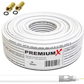 PremiumX Camping SAT Anlage komplett HD TV Receiver Satelliten-Finder Single LNB Kabel F-Stecker Koffer Camp-Zubehör