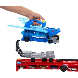 Hot Wheels JBM72 Hot Wheels City Ultimativer 2-in-1 Drachen Transporter Spielset
