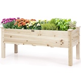 Costway Hochbeet mit 2 Seitenablagen,