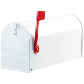 cassette postali alubox Amerikanischer Briefkasten Weiß inkl. Zeitungsfach