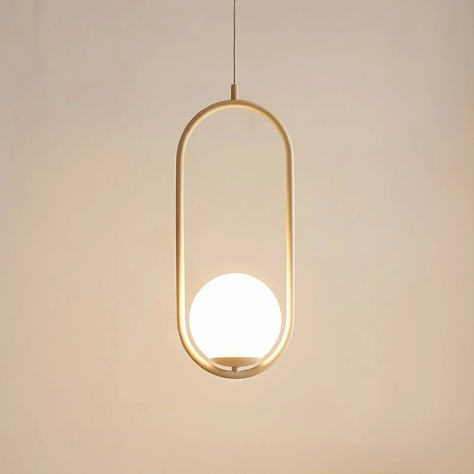 Glas Hängelampe Dione ALDEX, dimmbar, creme / amber, für Wohn- / Esszimmer, Glas, Modern, Pendelleuchte - cm - 18.5 cm - 43 cm
