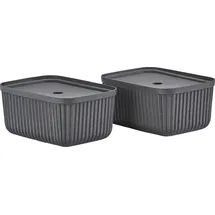 ZONE Denmark Aufbewahrungsbox Pulp 32 x 23 cm 2-tlg. schwarz