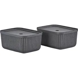 ZONE Denmark Aufbewahrungsbox Pulp 32 x 23 cm 2-tlg. schwarz