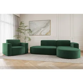 Fun Möbel PALMA Sessel 98 x 98 x 74 cm grün