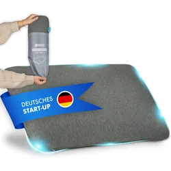 Naturbummler ® Campingkissen Kopfkissen SafeSleep+ grau 47-53 CM