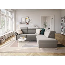 sit&more Ecksofa SIT & MORE "Vincenzo L-Form", grau (steelgrau), B:245cm H:84cm T:193cm, Sofas, Ecksofa, inklusive Kopfteilverstellung, wahlweise mit Bettfunktion, Bettkasten