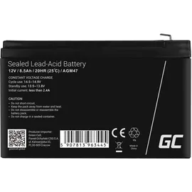 Green Cell AGM 12V 8,5Ah Akku Vlies Batterie VRLA Blei Bleiakku Ersatzakku Versorgungsbatterie AGM47 (8.50 Ah,