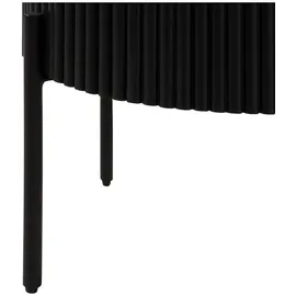 MASSIVMOEBEL24.DE Beistelltisch rund Schwarz Mango 40 x 40 x 52 cm