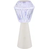 GLOBO Tischlampe Kristall klar Weiß