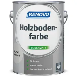 RENOVO Holzbodenfarbe seidenmatt, telegrau RAL 7047