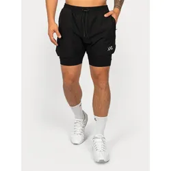 XXL Sportswear - Training 2 - in - 1 Shorts  -  Black  -  S