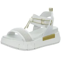 Nero Giardini Riemchensandalen Damen Gold/Weiß 39