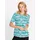 Classic Basics Rundhalsshirt CLASSIC BASICS "Kurzarm-Shirt", Damen, Gr. 54, blau (ozean, ecru, bedruckt), 100% Baumwolle, gemustert, mehrfarbig, Rundhals, Shirts Rundhalsshirt