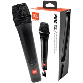 JBL PBM 100 – Dynamisches Gesangsmikrofon mit Kabel - Schwarz – Zubehör für die JBL Party-Box – Karaoke für Zuhause – Mit Kardioid-Richtcharakteristik